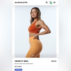 NEW ALPHALETE Trinity Bra - Day Tripper - Size M